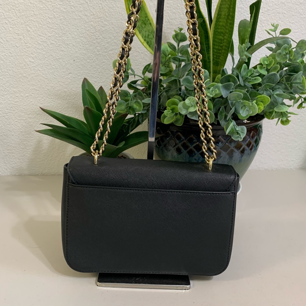๐๐ Tory Burch Black Leather Chain Shoulder Bag - Picture 2 of 13